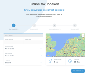 Stap 1 taxi boeken