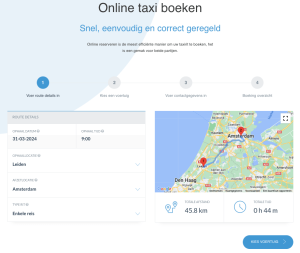 Stap 2 taxi boeken